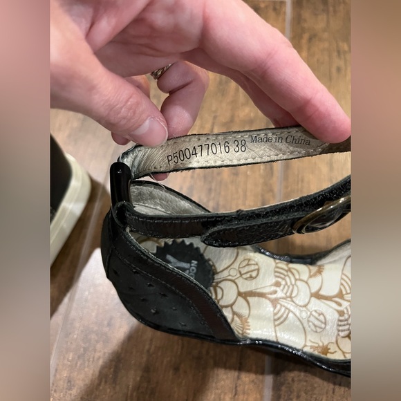 Fly London Black Wedge Sandal - Picture 4 of 4